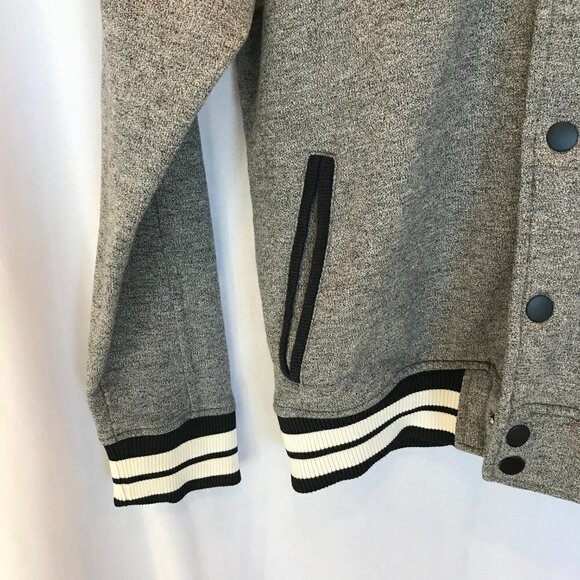 Brooklyn Cloth Mfg Co Trademark Varsity Jacket Women's Sz Small Snap Front Gray - Picture 5 of 7